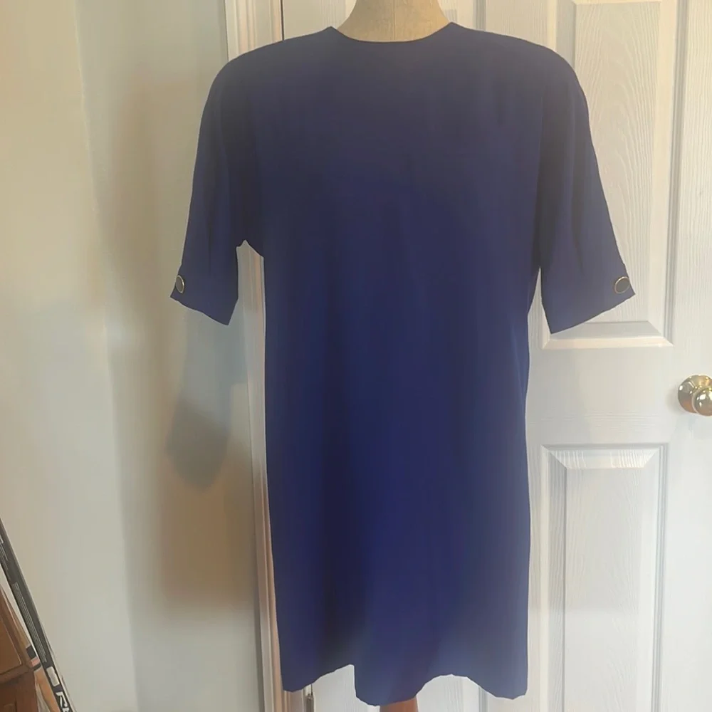 Vintage Kasper dress blue 10 petite